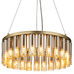 Люстра со стеклянными цилиндрическими плафонами Luminous Cylinders Amber Round варинант исполнения - 1 | Loft Concept в Самаре