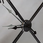 Часы настенные зеркальные с чёрным металлическим циферблатом Mirror Tower Clock варинант исполнения - 3 | Loft Concept в Самаре