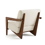 Кресло Avalon White Boucle из массива ореха варинант исполнения - 2 | Loft Concept в Самаре