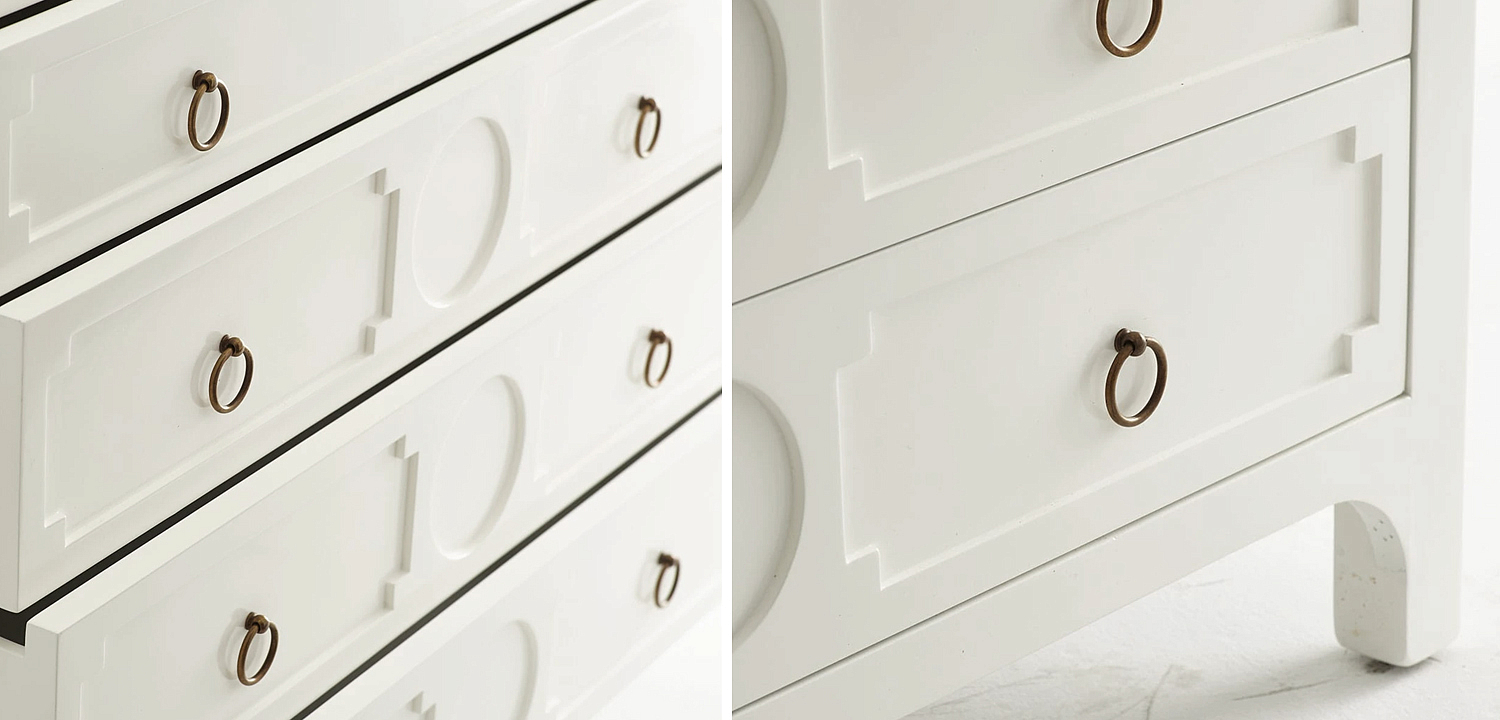 Комод с 4-мя ящиками Lawrence chest of drawers White Белый Комод с 4-мя ящиками Lawrence chest of drawers White Белый - Loft-Concept в Самаре