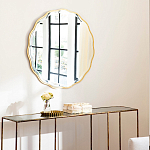 Золотое настенное зеркало Yvon Mirror варинант исполнения - 3 | Loft Concept в Самаре