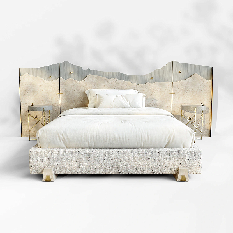 Кровать Okinawa Бежевый Лазурь в Самаре | Loft Concept 