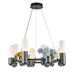 Люстра круглая серая с 8-ю светодиодными лампами Generosity варинант исполнения - 1 | Loft Concept в Самаре