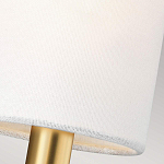 Бра с прямоугольным основанием цвета латунь и 2-мя белыми цилиндрическими льняными абажурами Feiss варинант исполнения - 3 | Loft Concept в Самаре