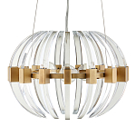 Люстра круглая с прозрачными элементами в форме полумесяца Crystal Crescent варинант исполнения - 4 | Loft Concept в Самаре