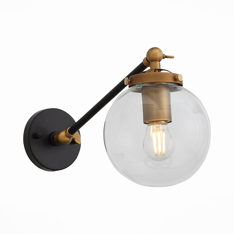 Бра Bistro Globe Clear Glass Bra Gold Золотой Бра Bistro Globe Clear Glass Bra Gold Золотой в Самаре | Loft Concept