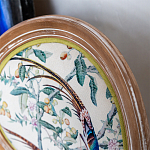 Стул из массива бука бежевый с изображением птиц и цветов Beige Green Chinoiserie Birds Garden Chair варинант исполнения - 3 | Loft Concept в Самаре