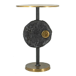 Столик приставной с абстрактным основанием и акцентом в виде золотистого диска Heavenly Space варинант исполнения - 1 | Loft Concept в Самаре