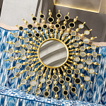 Зеркало-солнце в раме из металла с золотыми с лучами Rays of Peace варинант исполнения - 3 | Loft Concept в Самаре