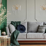 Бра золотого цвета с ветвями и хрустальными подвесками FAIRYTREE Light варинант исполнения - 8 | Loft Concept в Самаре