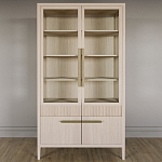 Витрина Primo со стеклянными фасадами и буфетом шпон Светлый дуб варинант исполнения - 2 | Loft Concept в Самаре