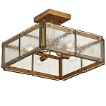 Потолочный светильник квадратный из толстого литого стекла Cast Glass варинант исполнения - 4 | Loft Concept в Самаре