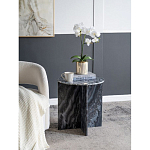 Столик кофейный с столешницей из черного мрамора Compact Black Marble Table варинант исполнения - 7 | Loft Concept в Самаре