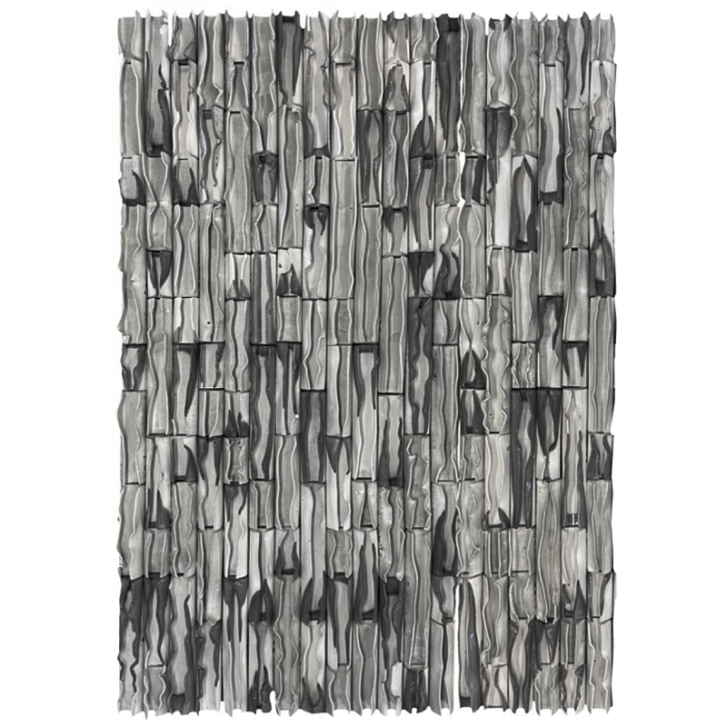 Объемное Панно на стену Grey Micro Waves Серый в Самаре | Loft Concept 