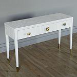 Дизайнерский Письменный стол Elsa Dreams White с тремя ящиками варинант исполнения - 3 | Loft Concept в Самаре