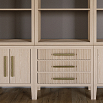 Модульный стеллаж Primo из трех составных элементов Светлый дуб варинант исполнения - 6 | Loft Concept в Самаре