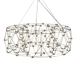 Люстра с тонкой металлической конструкцией цвета золото Quasar варинант исполнения - 2 | Loft Concept в Самаре