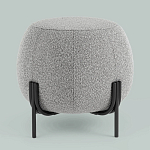 Пуф в ткани букле серого цвета Pikelet варинант исполнения - 2 | Loft Concept в Самаре