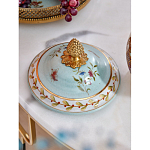 Шкатулка с крышкой из голубого фарфора с риунком птиц и цветов Blue Garden варинант исполнения - 5 | Loft Concept в Самаре