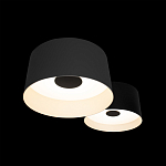 Потолочный светильник с 2-мя цилиндрическими абажурами серого и черного цвета Urban Dome варинант исполнения - 6 | Loft Concept в Самаре