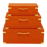 Комплект оранжевых чемоданов Golden Twigs варинант исполнения - 1 | Loft Concept в Самаре