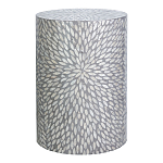 Столик с инкрустацией с перламутровым узором Flower Grey варинант исполнения - 1 | Loft Concept в Самаре