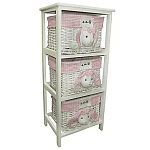 Стеллаж для детской с животными с плетенными корзинами Cute Elephant варинант исполнения - 1 | Loft Concept в Самаре