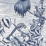 Обои ручная роспись Le Brésil Mer Bleue варинант исполнения - 1 | Loft Concept в Самаре