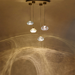 Подвесной светильник с прозрачным стеклянным плафоном округлой формы Effervia  варинант исполнения - 5 | Loft Concept в Самаре