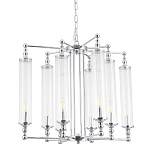 Люстра с 8-ю прозрачными цилиндрическими плафонами Jeanette варинант исполнения - 1 | Loft Concept в Самаре