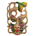 Маска деревянная резная расписная Tropical Paradise варинант исполнения - 2 | Loft Concept в Самаре