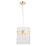 Подвесной светильник цилиндрической формы с текстурными стеклянными элементами Textured Glass Chandelier варинант исполнения - 1 | Loft Concept в Самаре