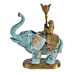 Подсвечник в виде слона из фарфора с бронзовыми элементами Elephant in the Garden of Eden варинант исполнения - 1 | Loft Concept в Самаре