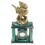 Часы настольные из натурального камня с декором в виде орла Eagle Stone Clock варинант исполнения - 5 | Loft Concept в Самаре