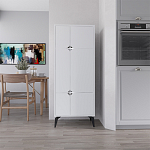 Комод белый с 4-мя дверцами на металлических ножках SPARK MULTIPURPOSE CABINET WHITE варинант исполнения - 10 | Loft Concept в Самаре