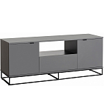 ТВ-тумба цвета графит с  2-мя дверцами и ящиком Strict Lines варинант исполнения - 1 | Loft Concept в Самаре