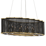 Люстра овальная в сочетании черного и золотого цвета Mesh Lighting варинант исполнения - 2 | Loft Concept в Самаре