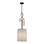 Подвесной светильник с серым тканевым плафоном Flourish варинант исполнения - 2 | Loft Concept в Самаре