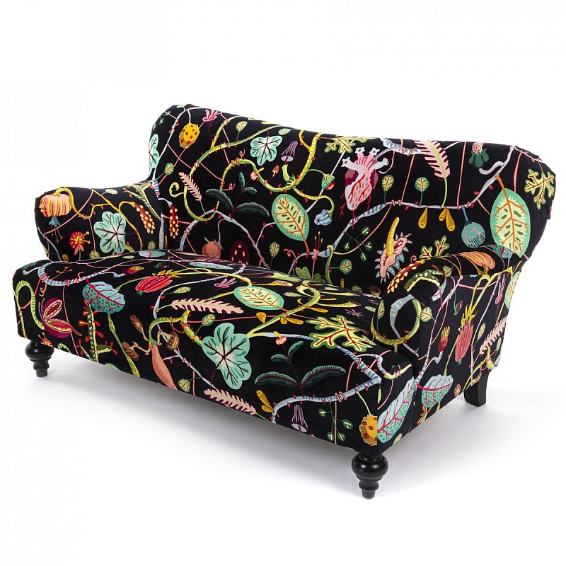 Диван Seletti Botanical Diva Sofa Black Черный Мульти в Самаре | Loft Concept 