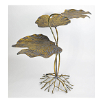 Столик приставной с тремя столешницами Тропические листья Tropical Forest gold варинант исполнения - 3 | Loft Concept в Самаре