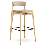 Барный стул из массива ясеня Elegant Ash Shape варинант исполнения - 3 | Loft Concept в Самаре