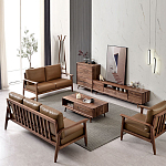 Тумба под телевизориз массива дерева TV Stand made of Walnut Wood варинант исполнения - 4 | Loft Concept в Самаре