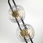 Подвесной светильник с черным основанием и золотистым декором Bruno Duo варинант исполнения - 3 | Loft Concept в Самаре