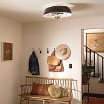 Подвесной светильник с конусовидным металлическим абажуром черного цвета Kichler варинант исполнения - 19 | Loft Concept в Самаре