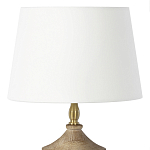 Настольная лампа деревянная с белым абажуром Wooden Table Lamp варинант исполнения - 5 | Loft Concept в Самаре