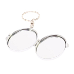 Зеркало брелок карманное двухстороннее из натурального камня Оникс Silver Stone Mirrors варинант исполнения - 3 | Loft Concept в Самаре