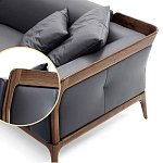 Кресло большое c каркасом из массива дерева Walnut Armchair варинант исполнения - 2 | Loft Concept в Самаре