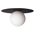 Потолочный светильник с белым шарообразным плафоном и черным круглым основанием Matisse варинант исполнения - 2 | Loft Concept в Самаре