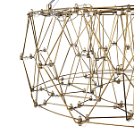 Люстра с тонкой металлической конструкцией цвета золото Quasar варинант исполнения - 5 | Loft Concept в Самаре