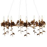 Люстра с каркасом в виде цветков розы и тканевыми абажурами Flowers and Fox Roses варинант исполнения - 3 | Loft Concept в Самаре